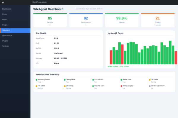 SiteAgent Pro - WordPress Site Management Plugin