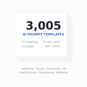 3,005 AI prompt templates across 10 categories